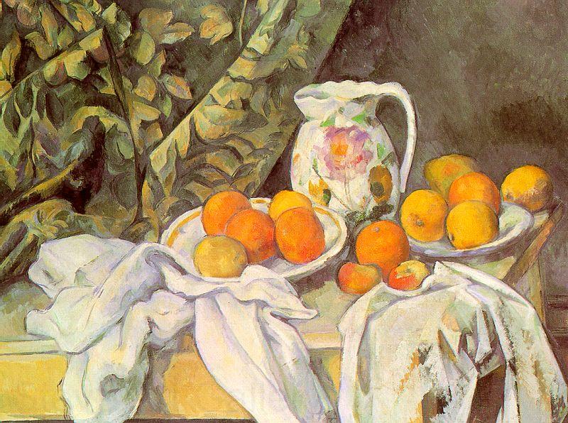Paul Cezanne Still Life with Drapery Norge oil painting art